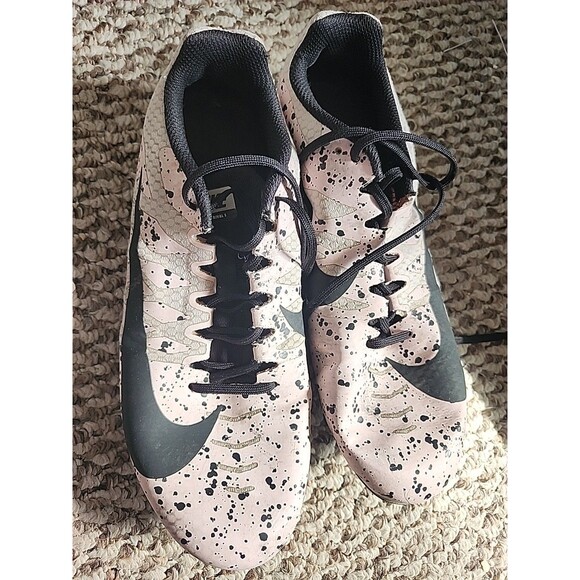 Nike Zoom Rival S Pink Paint Splatter Size 10 Metal Spike Cleats - Picture 1 of 16